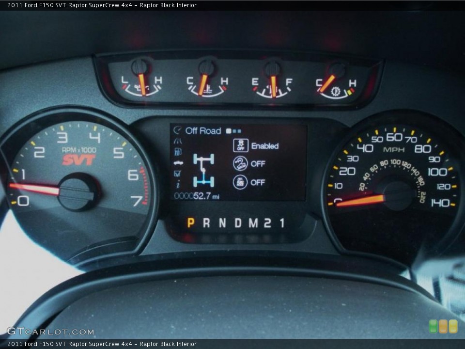 Raptor Black Interior Gauges for the 2011 Ford F150 SVT Raptor SuperCrew 4x4 #43436451