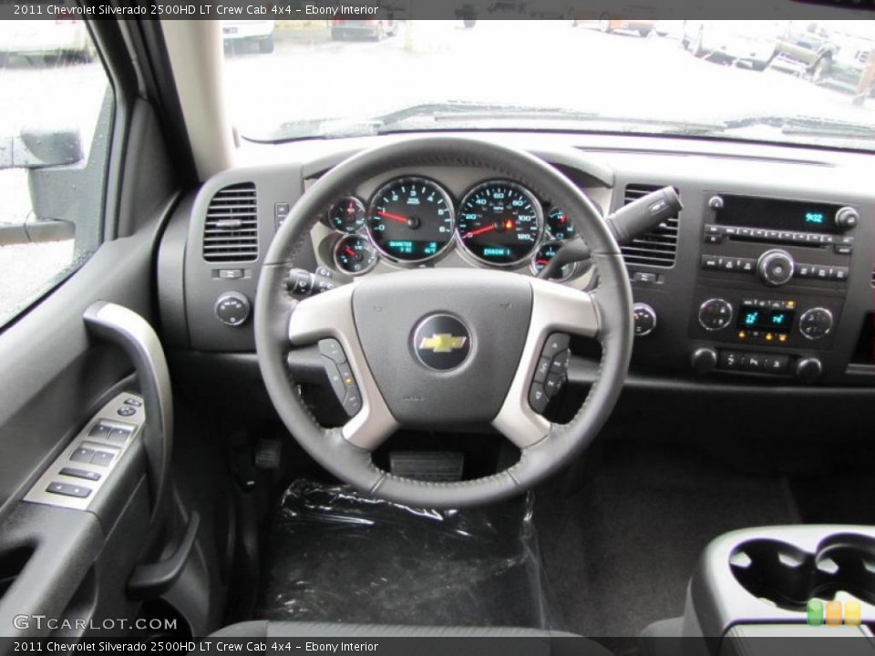 Ebony Interior Dashboard for the 2011 Chevrolet Silverado 2500HD LT Crew Cab 4x4 #43436915