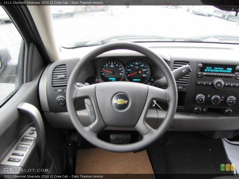 Dark Titanium Interior Steering Wheel for the 2011 Chevrolet Silverado 1500 LS Crew Cab #43437167