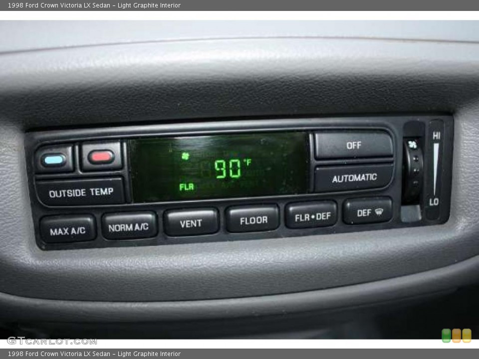 Light Graphite Interior Controls for the 1998 Ford Crown Victoria LX Sedan #43442224