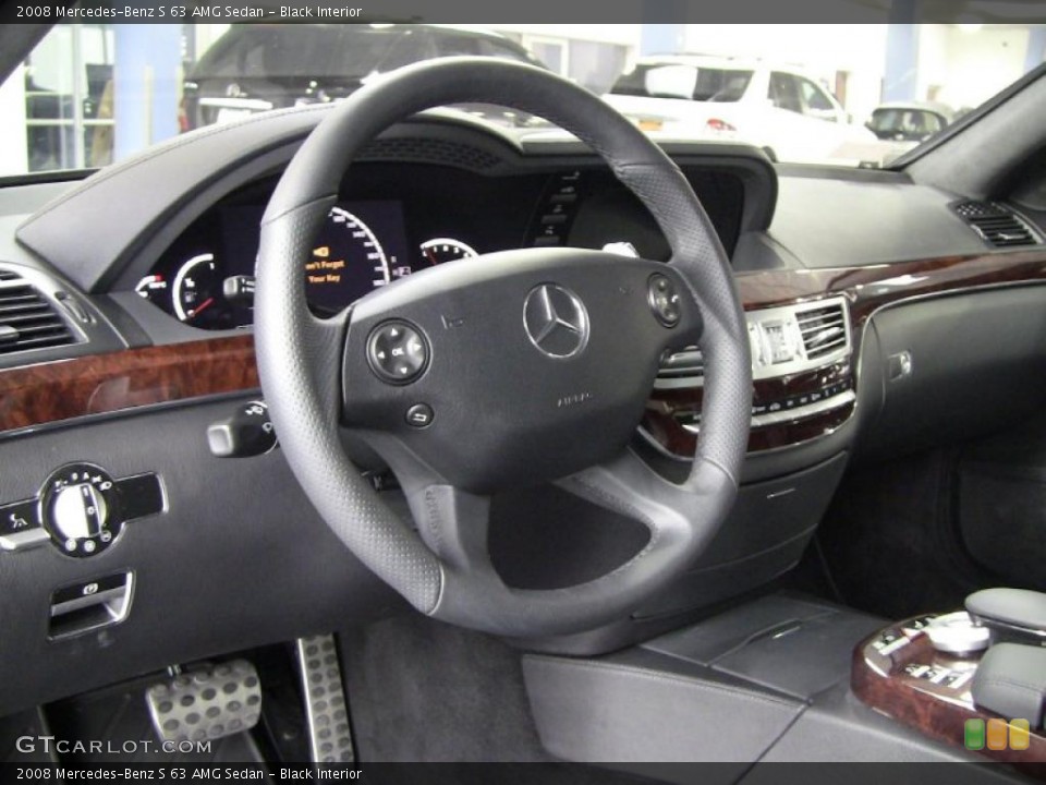 Black Interior Photo for the 2008 Mercedes-Benz S 63 AMG Sedan #43444114