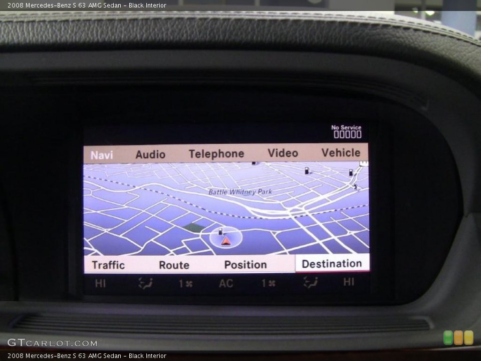 Black Interior Navigation for the 2008 Mercedes-Benz S 63 AMG Sedan #43444128