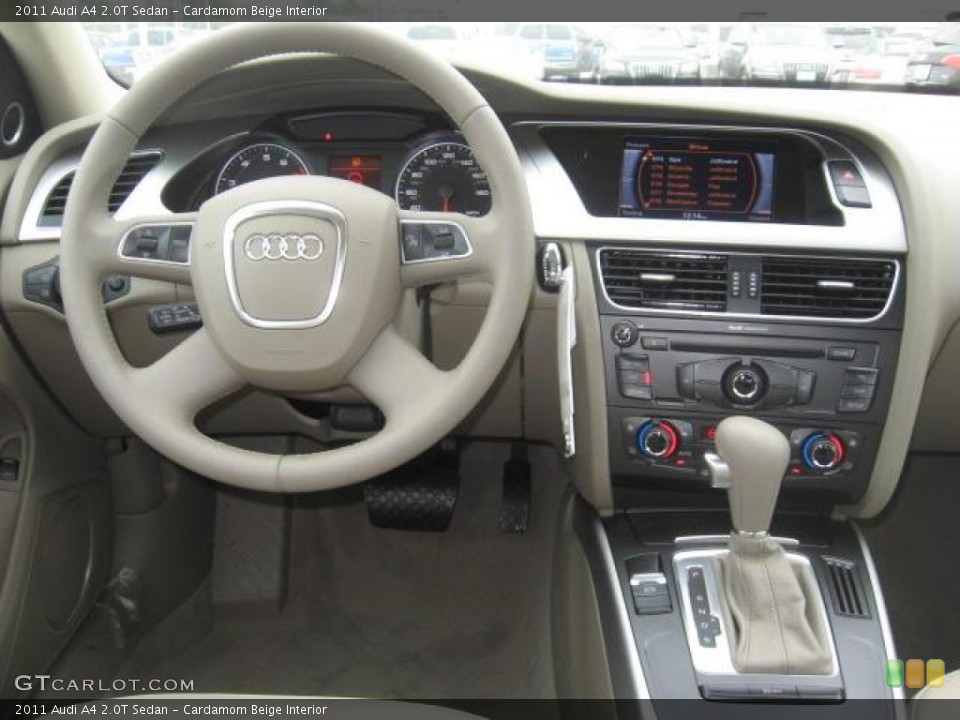 Cardamom Beige Interior Dashboard for the 2011 Audi A4 2.0T Sedan #43446688