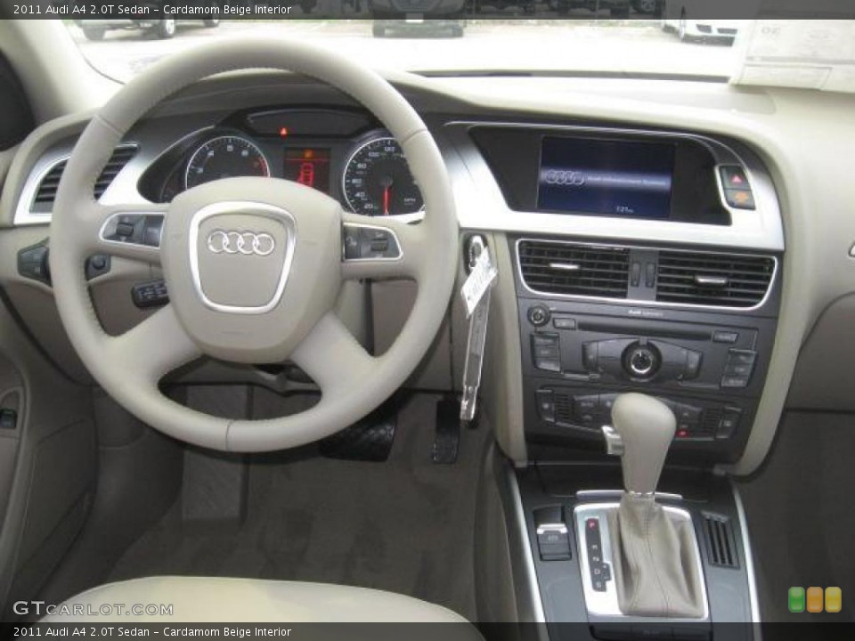Cardamom Beige Interior Dashboard for the 2011 Audi A4 2.0T Sedan #43446952