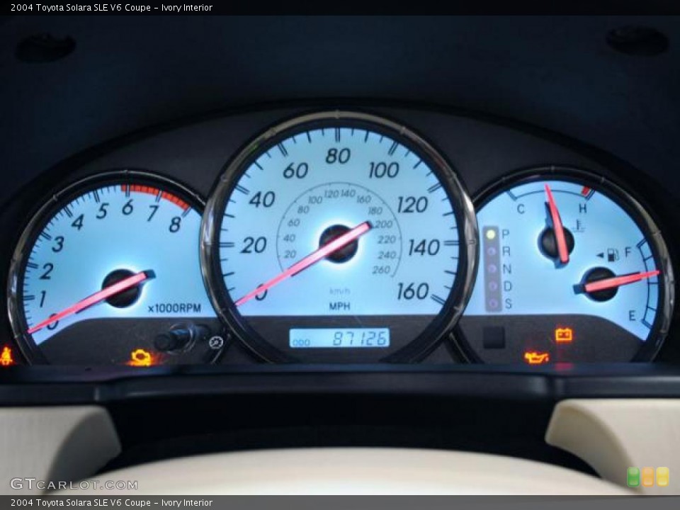 Ivory Interior Gauges for the 2004 Toyota Solara SLE V6 Coupe #43447092