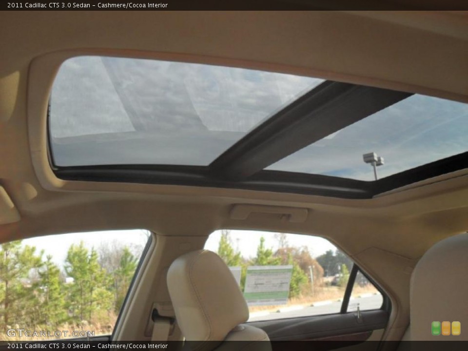 Cashmere/Cocoa Interior Sunroof for the 2011 Cadillac CTS 3.0 Sedan #43457200
