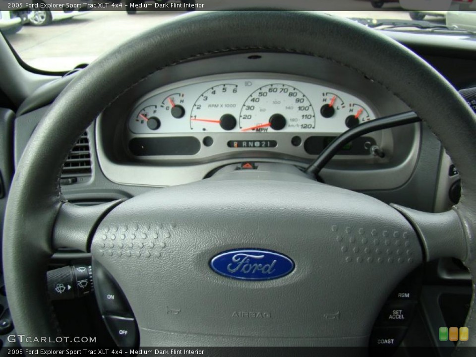 Medium Dark Flint Interior Steering Wheel for the 2005 Ford Explorer Sport Trac XLT 4x4 #43461652