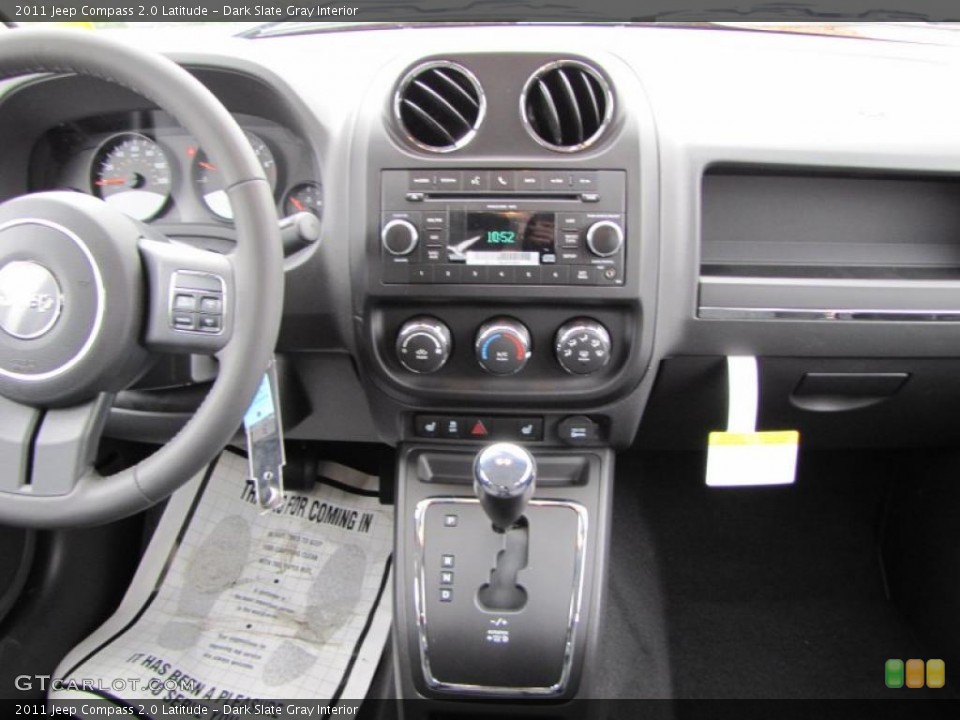 Dark Slate Gray Interior Controls for the 2011 Jeep Compass 2.0 Latitude #43461840