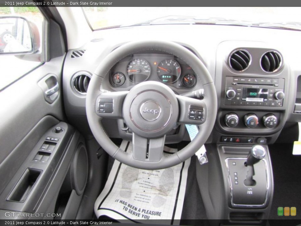 Dark Slate Gray Interior Controls for the 2011 Jeep Compass 2.0 Latitude #43461852