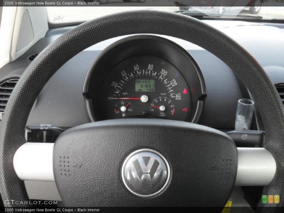 Black Interior Steering Wheel for the 2005 Volkswagen New Beetle GL Coupe #43462076
