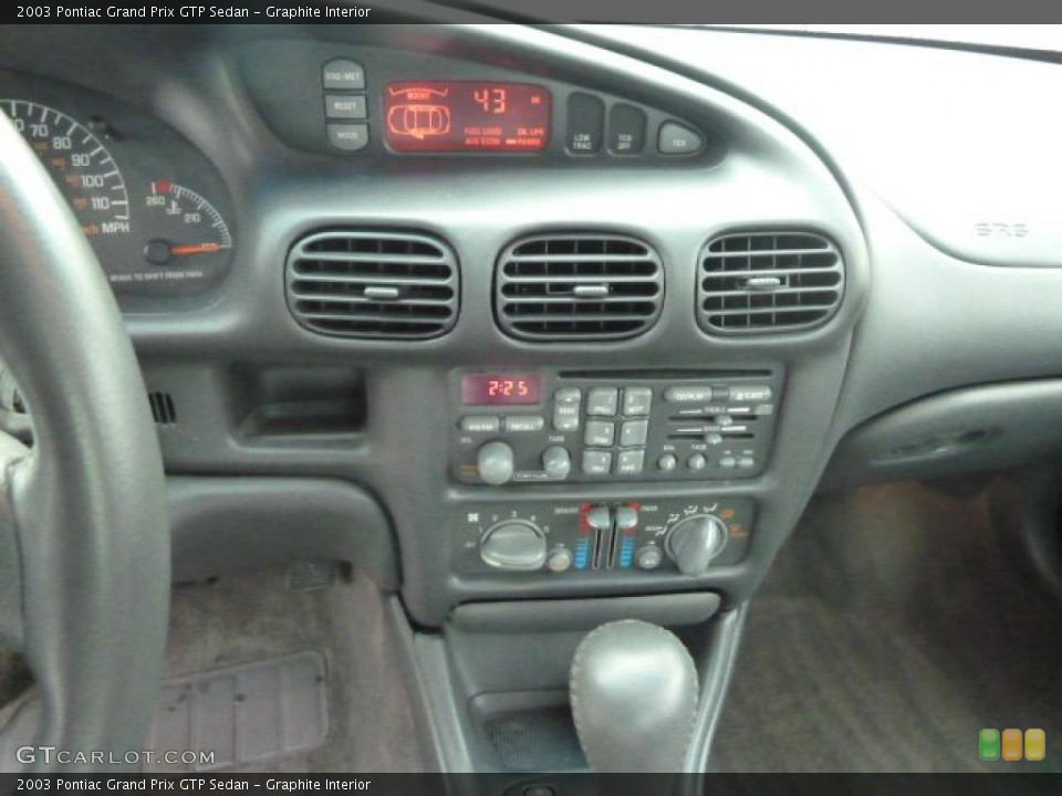 Graphite Interior Controls for the 2003 Pontiac Grand Prix GTP Sedan #43465545