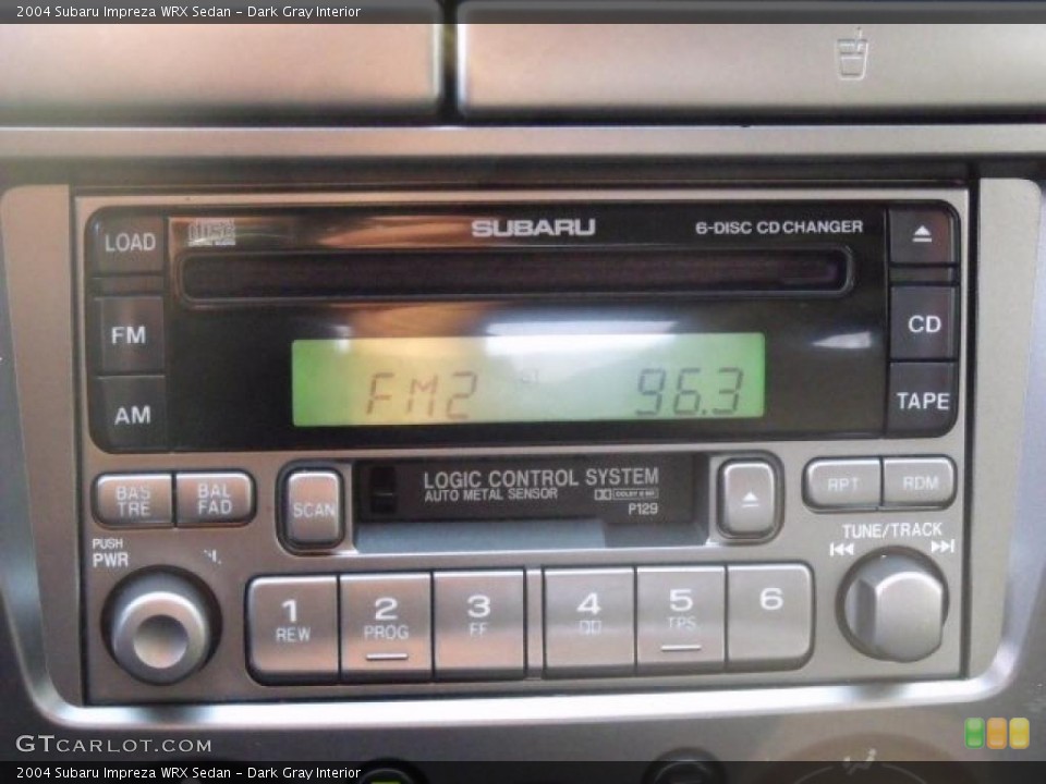 Dark Gray Interior Controls for the 2004 Subaru Impreza WRX Sedan #43466950