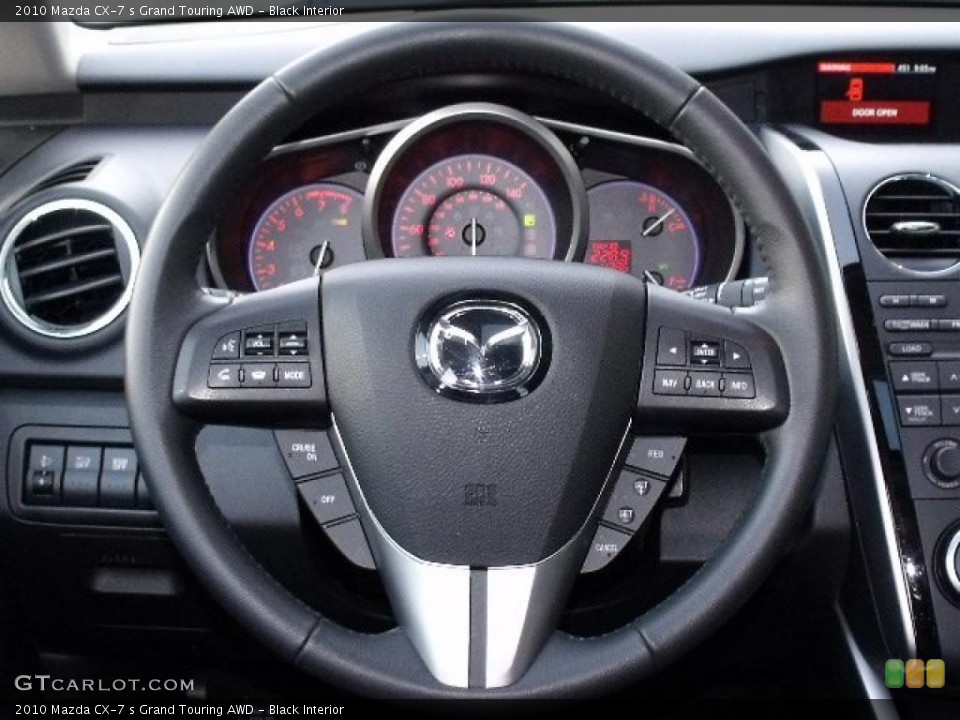 Black Interior Steering Wheel for the 2010 Mazda CX-7 s Grand Touring AWD #43468130