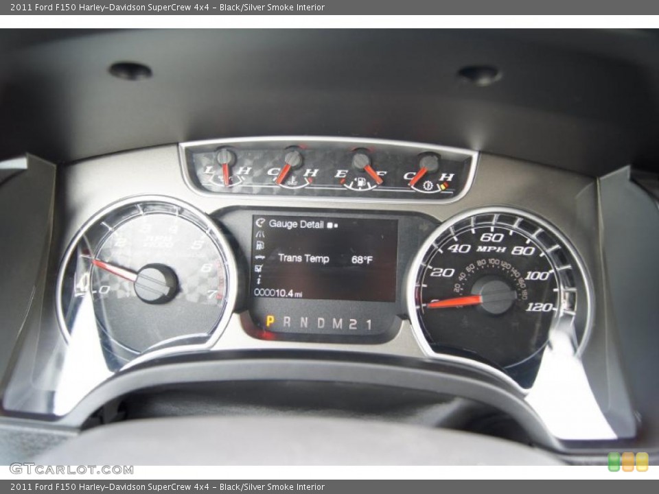 Black/Silver Smoke Interior Gauges for the 2011 Ford F150 Harley-Davidson SuperCrew 4x4 #43473149