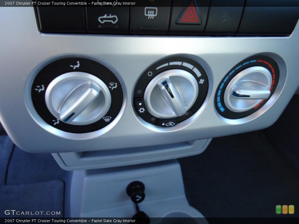Pastel Slate Gray Interior Controls for the 2007 Chrysler PT Cruiser Touring Convertible #43473794