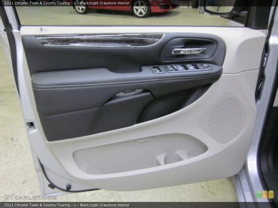 Black/Light Graystone Interior Door Panel for the 2011 Chrysler Town & Country Touring - L #43475822