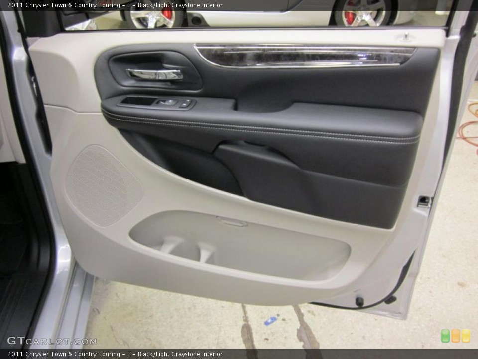 Black/Light Graystone Interior Door Panel for the 2011 Chrysler Town & Country Touring - L #43475945