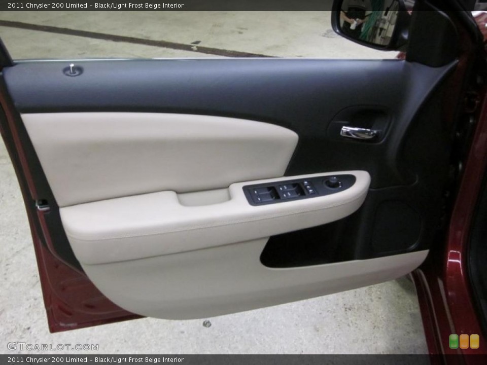 Black/Light Frost Beige Interior Door Panel for the 2011 Chrysler 200 Limited #43476153