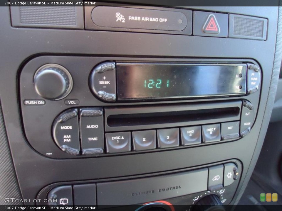 Medium Slate Gray Interior Controls for the 2007 Dodge Caravan SE #43478230