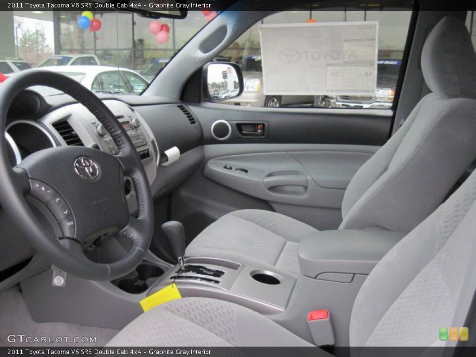 Graphite Gray Interior Photo for the 2011 Toyota Tacoma V6 SR5 Double Cab 4x4 #43482579