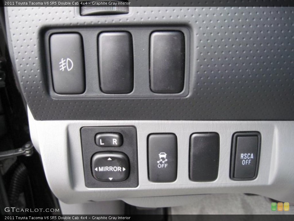 Graphite Gray Interior Controls for the 2011 Toyota Tacoma V6 SR5 Double Cab 4x4 #43482591