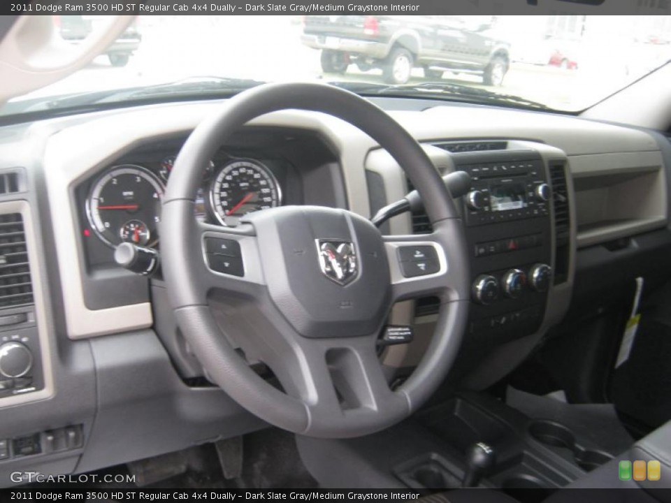 Dark Slate Gray/Medium Graystone Interior Steering Wheel for the 2011 Dodge Ram 3500 HD ST Regular Cab 4x4 Dually #43491156