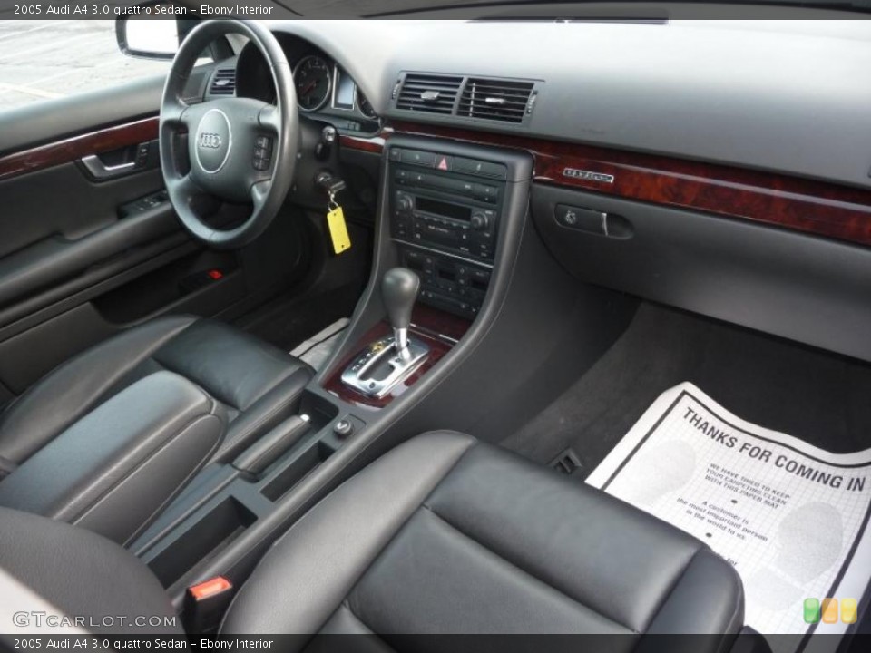 Ebony Interior Dashboard for the 2005 Audi A4 3.0 quattro Sedan #43493156