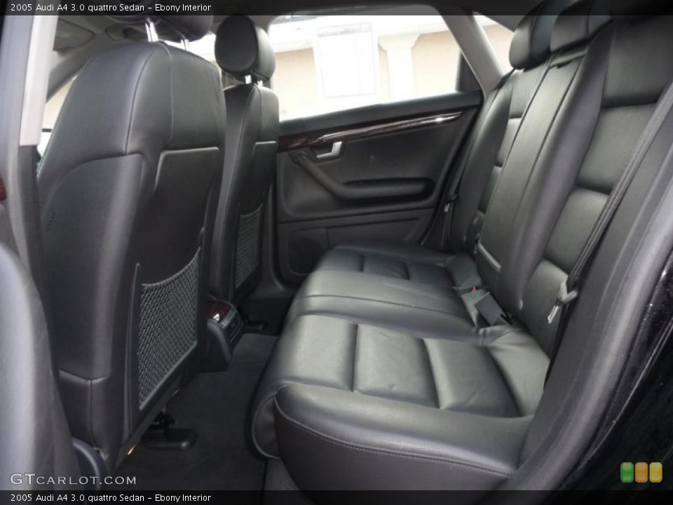 Ebony Interior Photo for the 2005 Audi A4 3.0 quattro Sedan #43493226