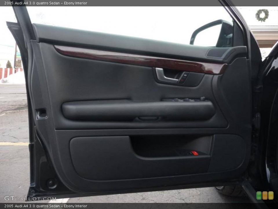 Ebony Interior Door Panel for the 2005 Audi A4 3.0 quattro Sedan #43493353