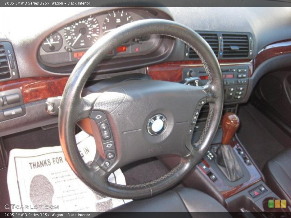 Black Interior Steering Wheel for the 2005 BMW 3 Series 325xi Wagon #43494224