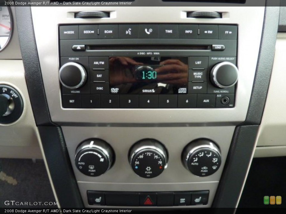Dark Slate Gray/Light Graystone Interior Controls for the 2008 Dodge Avenger R/T AWD #43501806