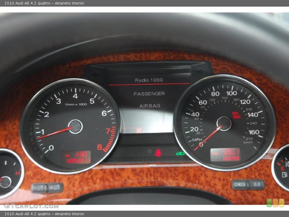 Amaretto Interior Gauges for the 2010 Audi A8 4.2 quattro #43502622