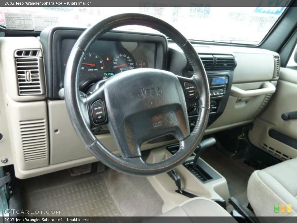 Khaki Interior Photo for the 2003 Jeep Wrangler Sahara 4x4 #43503262