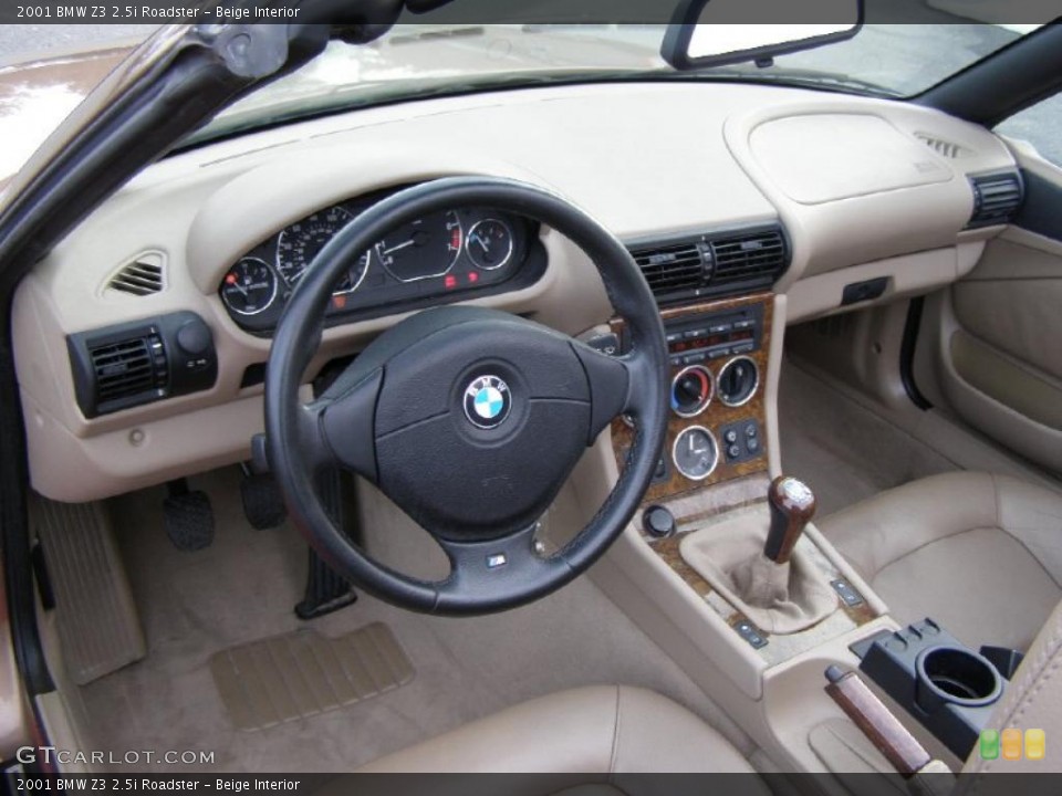 Beige Interior Prime Interior for the 2001 BMW Z3 2.5i Roadster #43509540