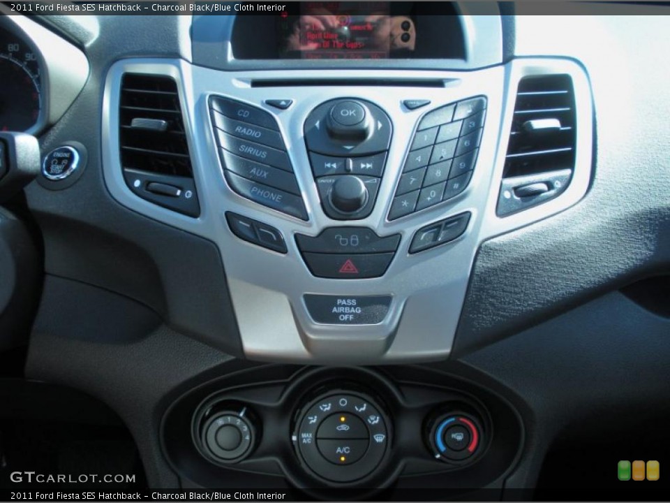 Charcoal Black/Blue Cloth Interior Controls for the 2011 Ford Fiesta SES Hatchback #43518095
