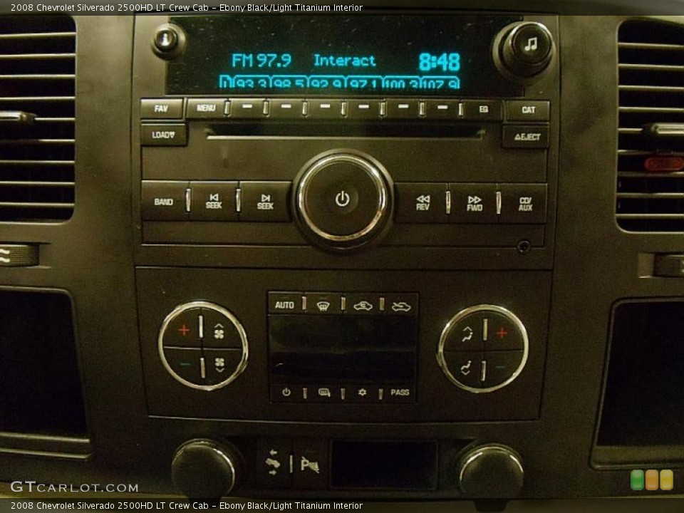 Ebony Black/Light Titanium Interior Controls for the 2008 Chevrolet Silverado 2500HD LT Crew Cab #43519435