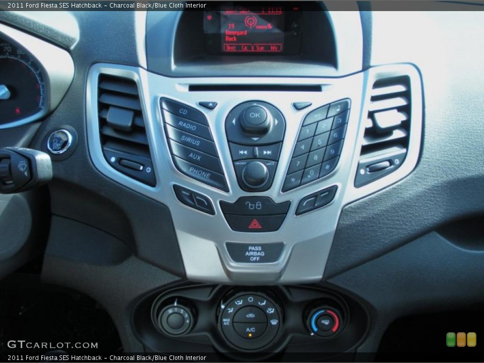 Charcoal Black/Blue Cloth Interior Controls for the 2011 Ford Fiesta SES Hatchback #43519807