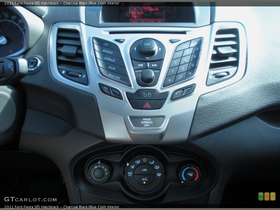 Charcoal Black/Blue Cloth Interior Controls for the 2011 Ford Fiesta SES Hatchback #43520003