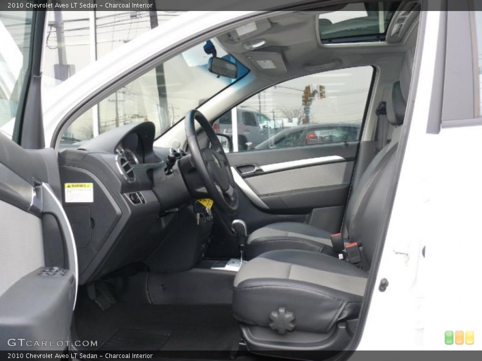 Charcoal Interior Photo for the 2010 Chevrolet Aveo LT Sedan #43523107