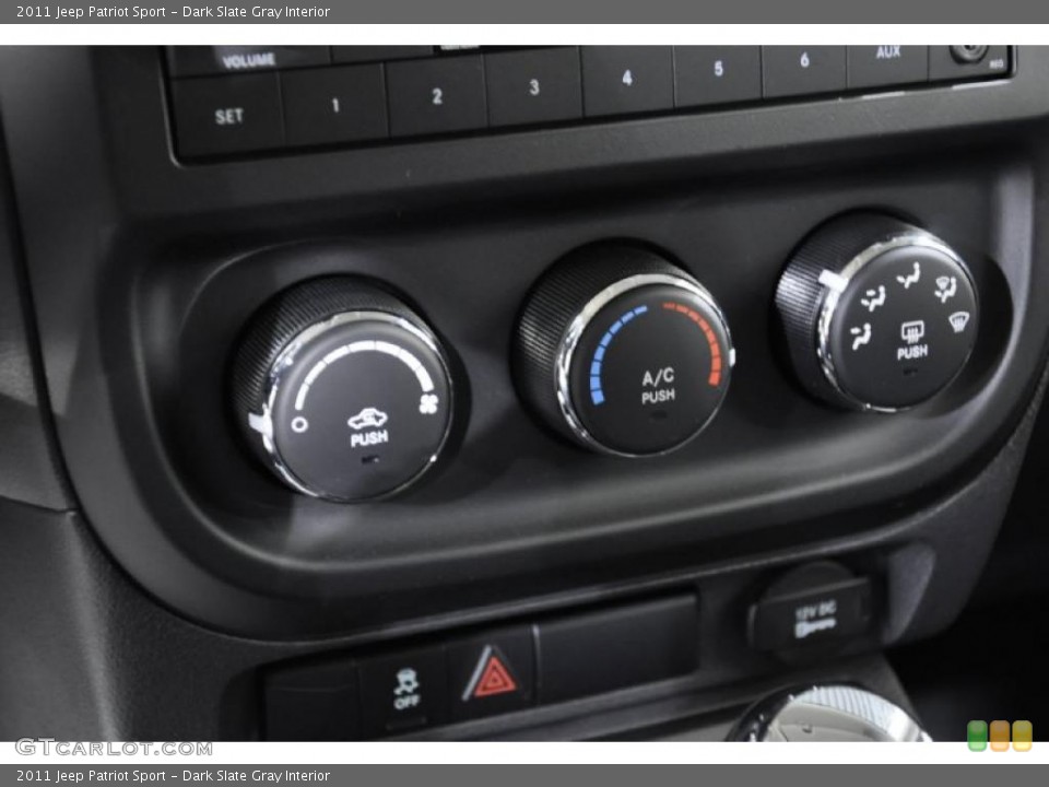 Dark Slate Gray Interior Controls for the 2011 Jeep Patriot Sport #43529135