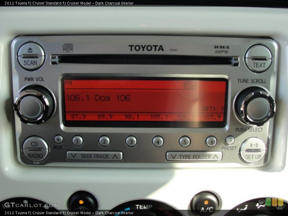 Dark Charcoal Interior Controls for the 2011 Toyota FJ Cruiser  #43536958