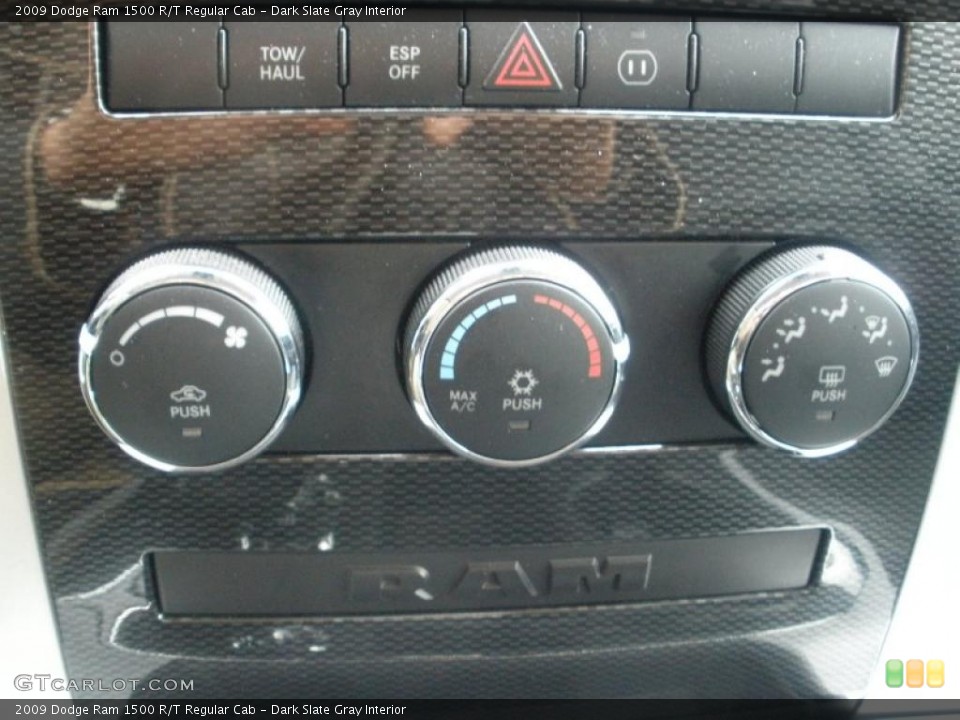 Dark Slate Gray Interior Controls for the 2009 Dodge Ram 1500 R/T Regular Cab #43539287