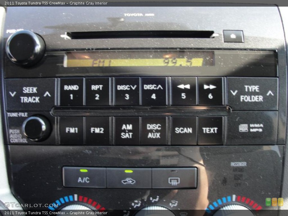 Graphite Gray Interior Controls for the 2011 Toyota Tundra TSS CrewMax #43540651