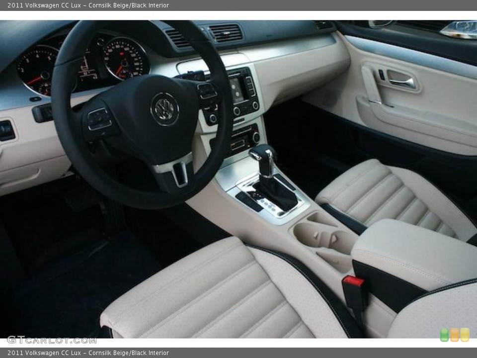 Cornsilk Beige/Black Interior Prime Interior for the 2011 Volkswagen CC Lux #43541884