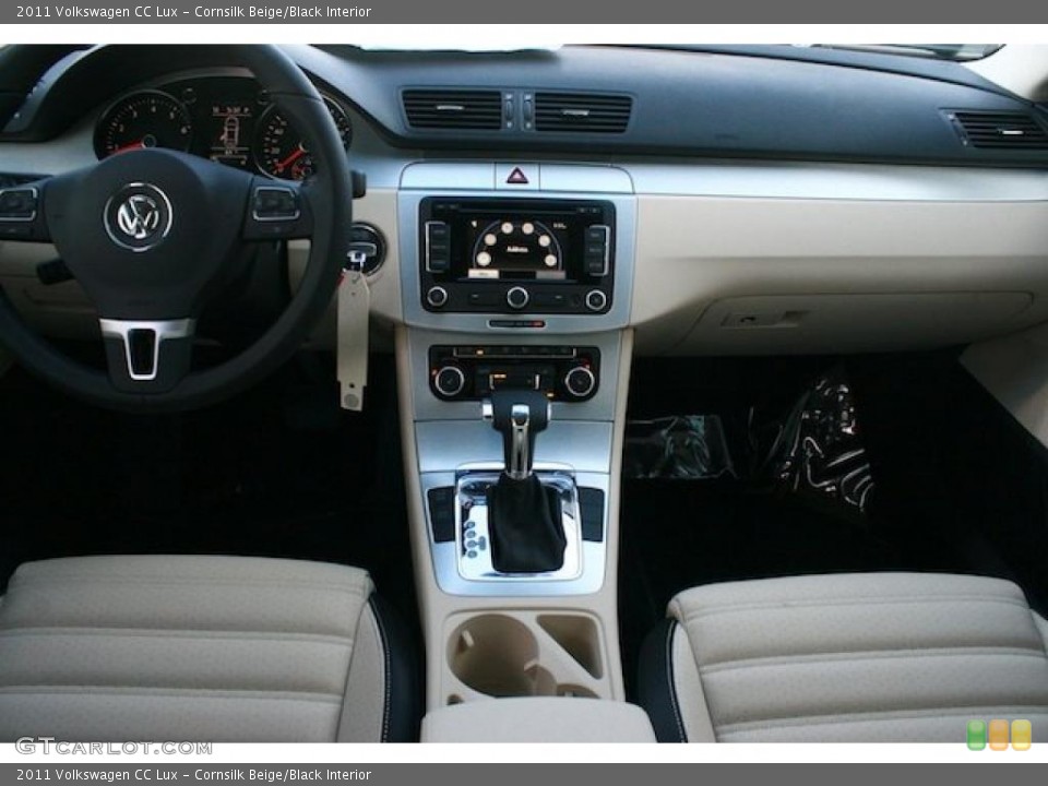 Cornsilk Beige/Black Interior Dashboard for the 2011 Volkswagen CC Lux #43541924