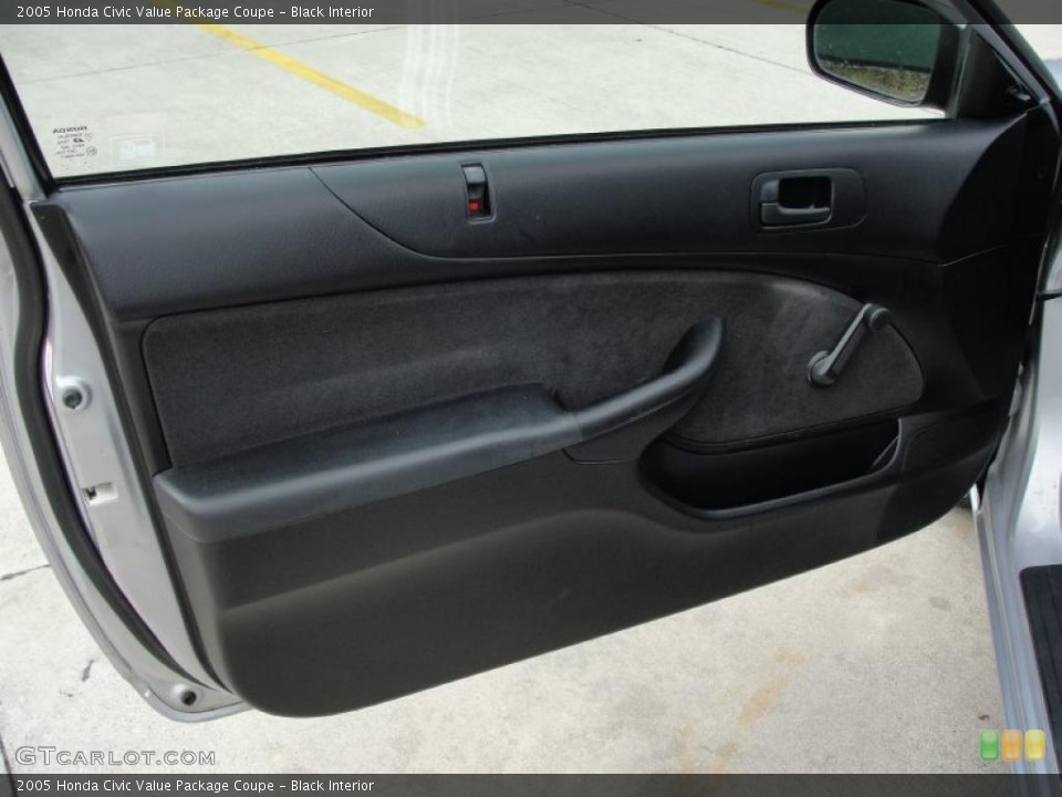 Black Interior Door Panel for the 2005 Honda Civic Value Package Coupe #43542192