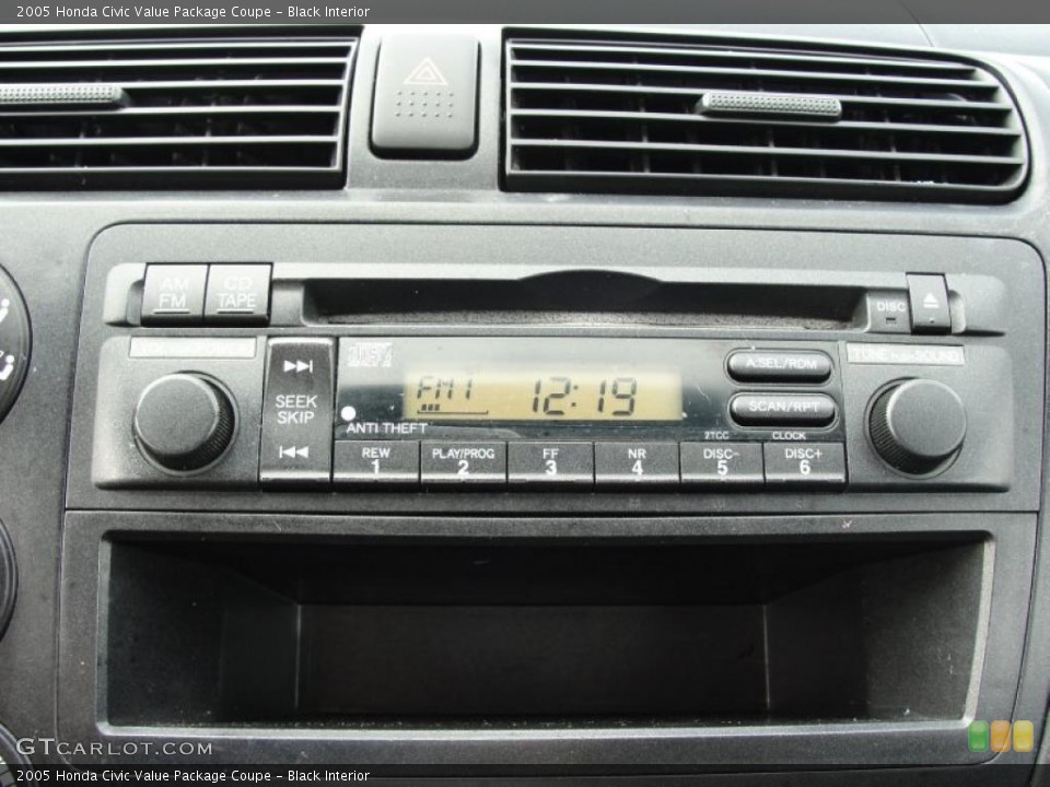 Black Interior Controls for the 2005 Honda Civic Value Package Coupe #43542256