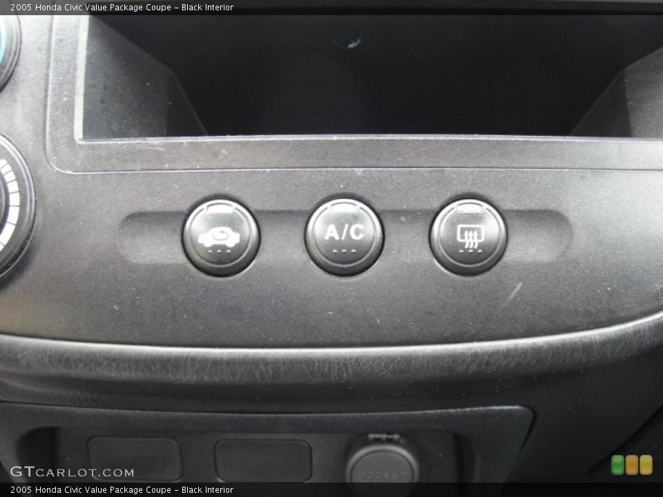 Black Interior Controls for the 2005 Honda Civic Value Package Coupe #43542276