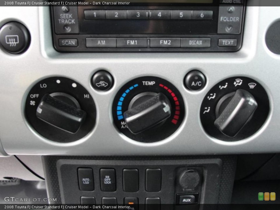 Dark Charcoal Interior Controls for the 2008 Toyota FJ Cruiser  #43543512
