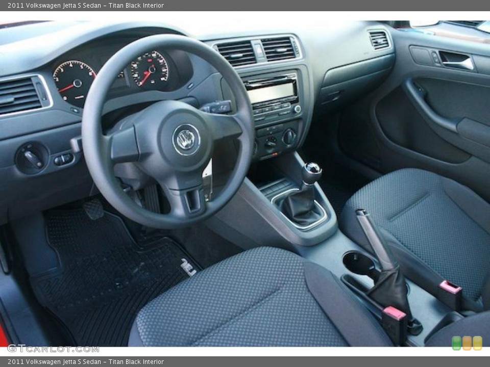 Titan Black Interior Prime Interior for the 2011 Volkswagen Jetta S Sedan #43543580